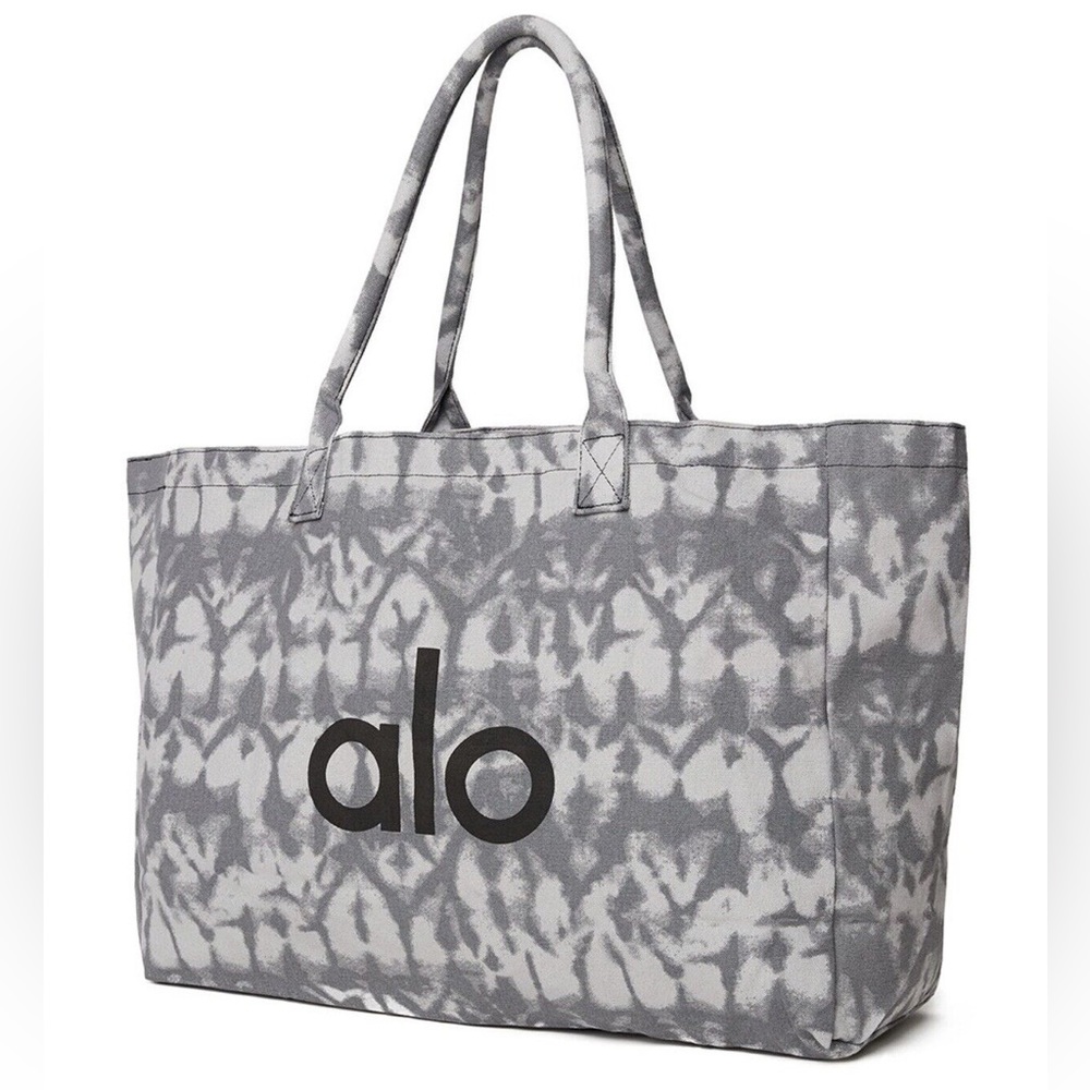 Alo Yoga Tie-Dye Tote Bag – NWOT Iconic Gray/White Shopper 🩶 - Picture 9 of 10